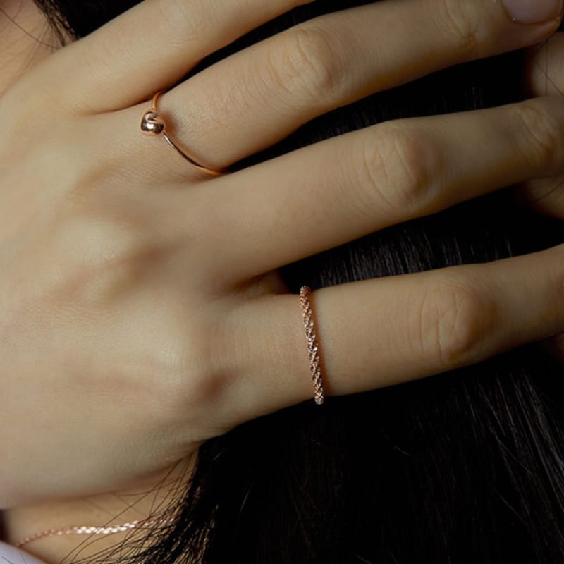 JUDY AND PAUL [925 Silver] Ariella Daily Point Chain Ring