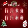 Christmas Party Essential French Snowflake Press on Nails Stick on Nail Manicure Nail Art Decoration for a Stylish Look