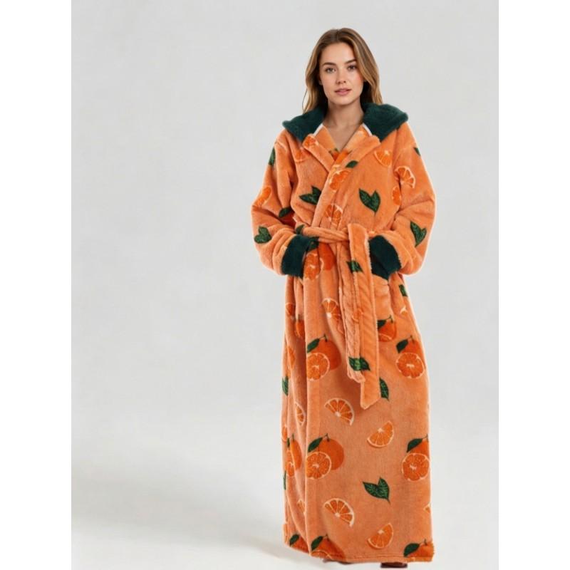Unisex Biezs Koraļļu Flīsa Halāts Ar