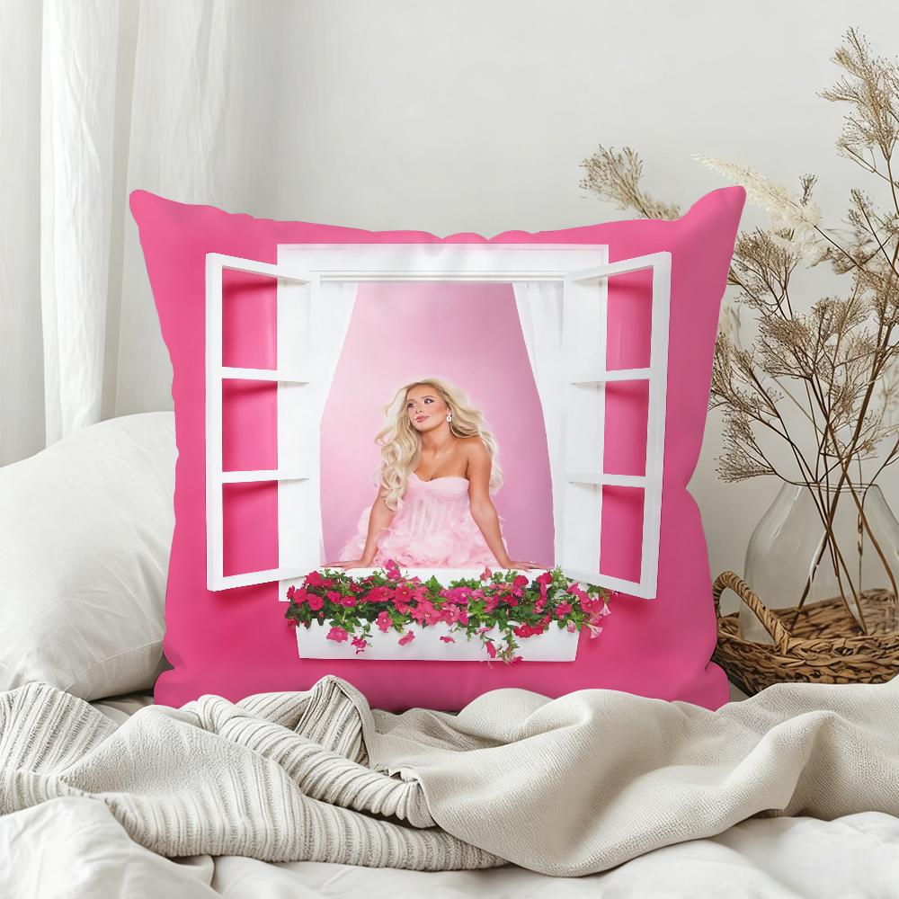 

Singer MMegan Moroney Cloud 9 Music Pillow Case Bedroom Sofa Living Room Backrest Decoration Square Cushion Nap Time 30x30 cm