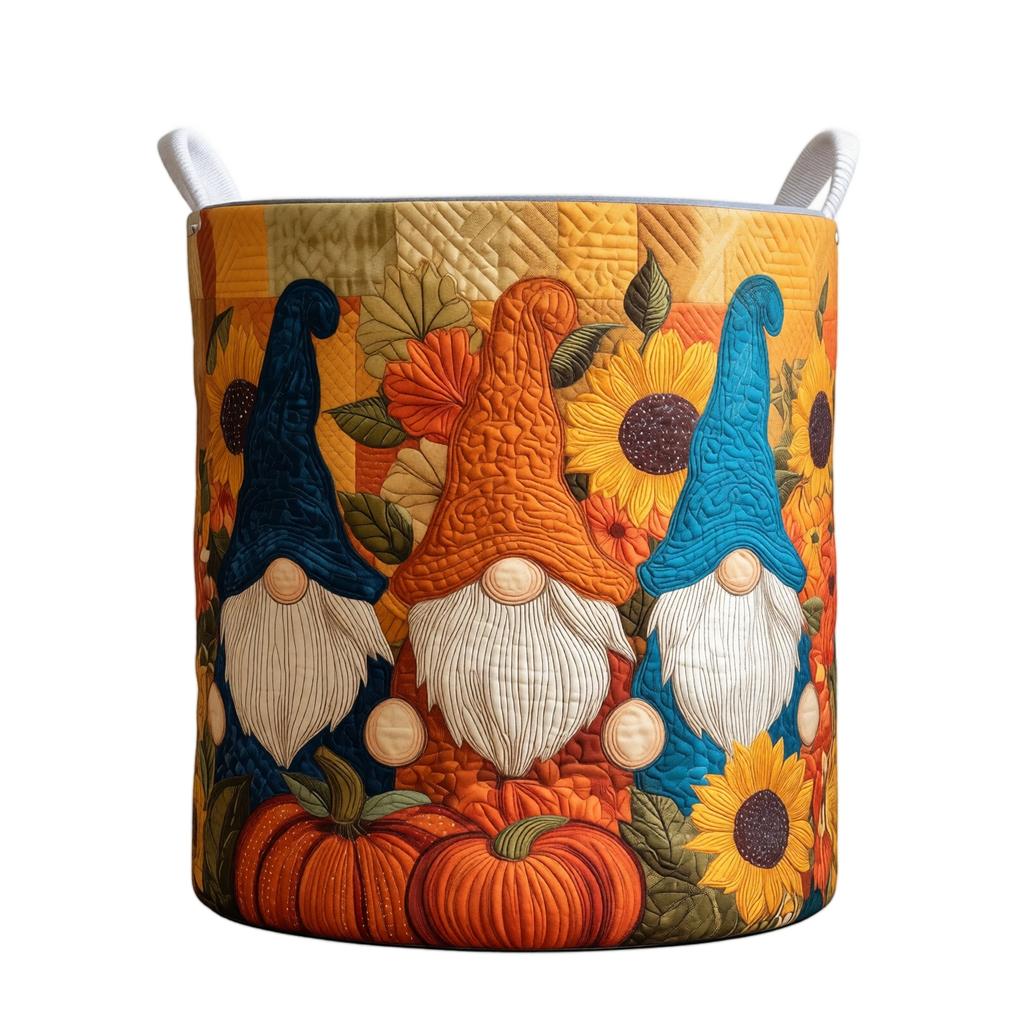 Halloween Quilted Cotton Basket for Clothes Storage and Organization