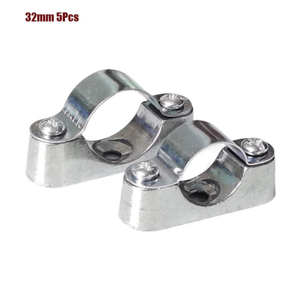 5/10Pcs 16mm-50mm Adjustable Pipe Clamp Hardware Fastener With Screw Saddle Clip Fixed Clip Aluminum Alloy/Galvanized iron