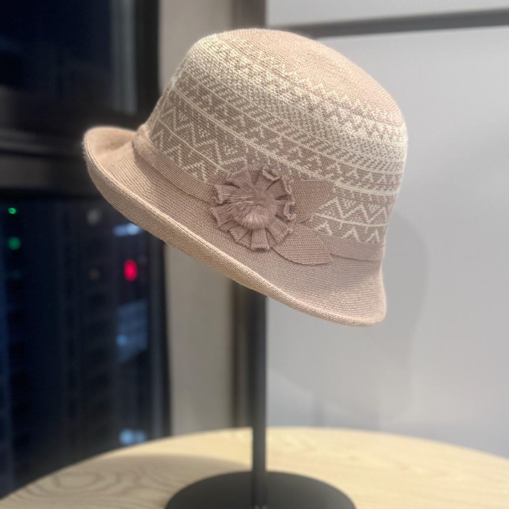 Hats for Middle Aged and Elderly Women and Mothers Fashionable Woolen Basin Hats for The Elderly Autumn and Winter Fisherman Hats