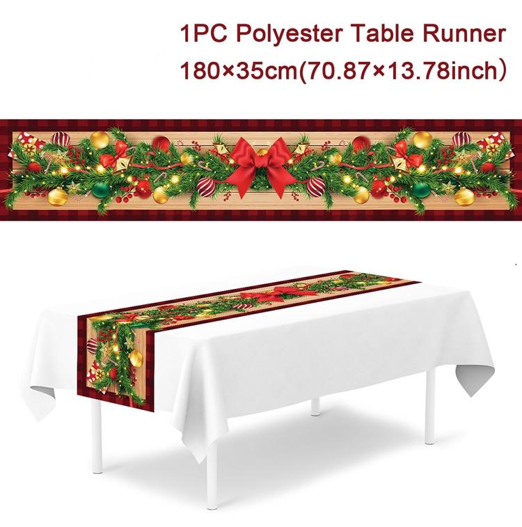 2025 Christmas Table Runner Merry Christmas Decorations For Home Tablecloth Navidad Noel Kerst Xmas Gifts New Year 2025 Natal