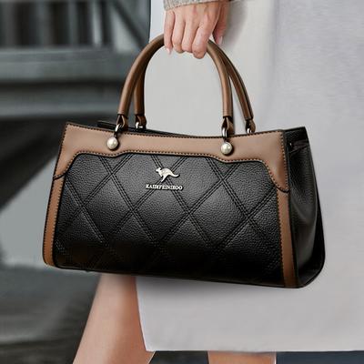 Elegante Borsa a Mano Lucida per Mamma di Mezza Età alla Moda e Versatile Borsa a Spalla Singola Crossbody da Donna