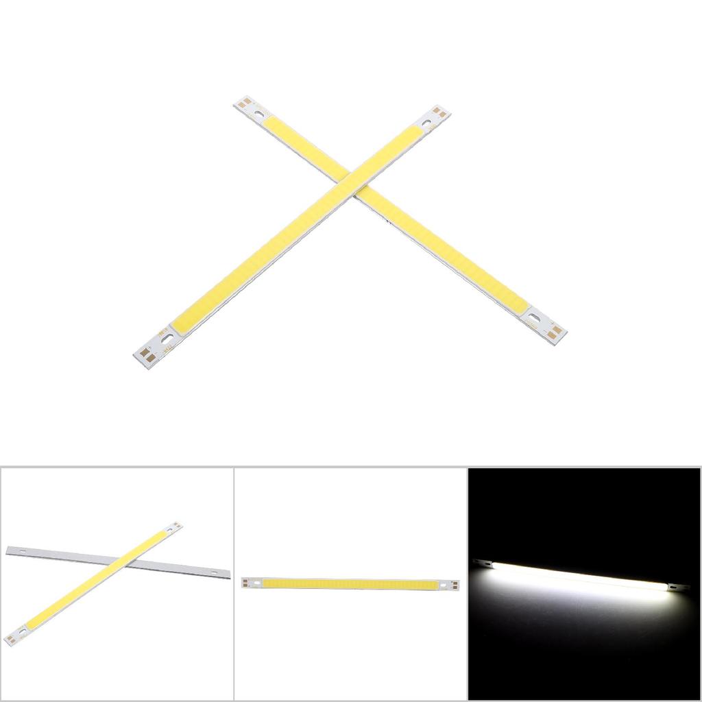 2pcs 10W COB LED Strip Lights Bulb Lamp 12-14V 1000LM for DIY 200x10MM White