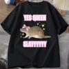 Yas Queen Slay Funny Humor Short Sleeve Mouse T-shirt Women's Clothing Harajuku Retro T-shirt Graphic T Shirts Vintage Y2K Top