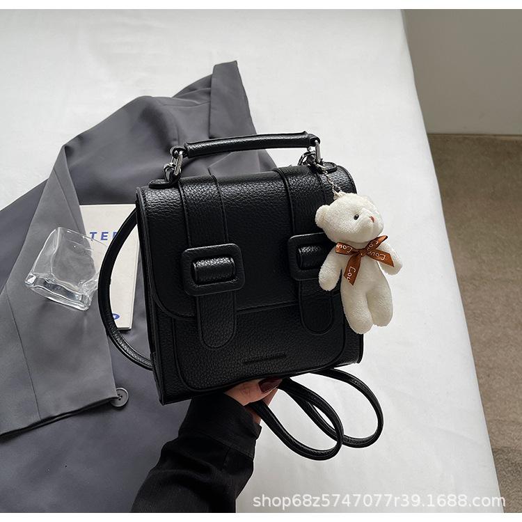 Premium Texture Foreign Style Cambridge Bag Women's 2025 New College Style Contrasting Color Backpack Commuter Shoulder Messenger Bag