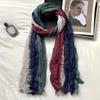 Scarf Women's Winter High-end Sense New Warm and Cold-proof Scarf Versatile Solid Color Crumpled Scarf Shawl