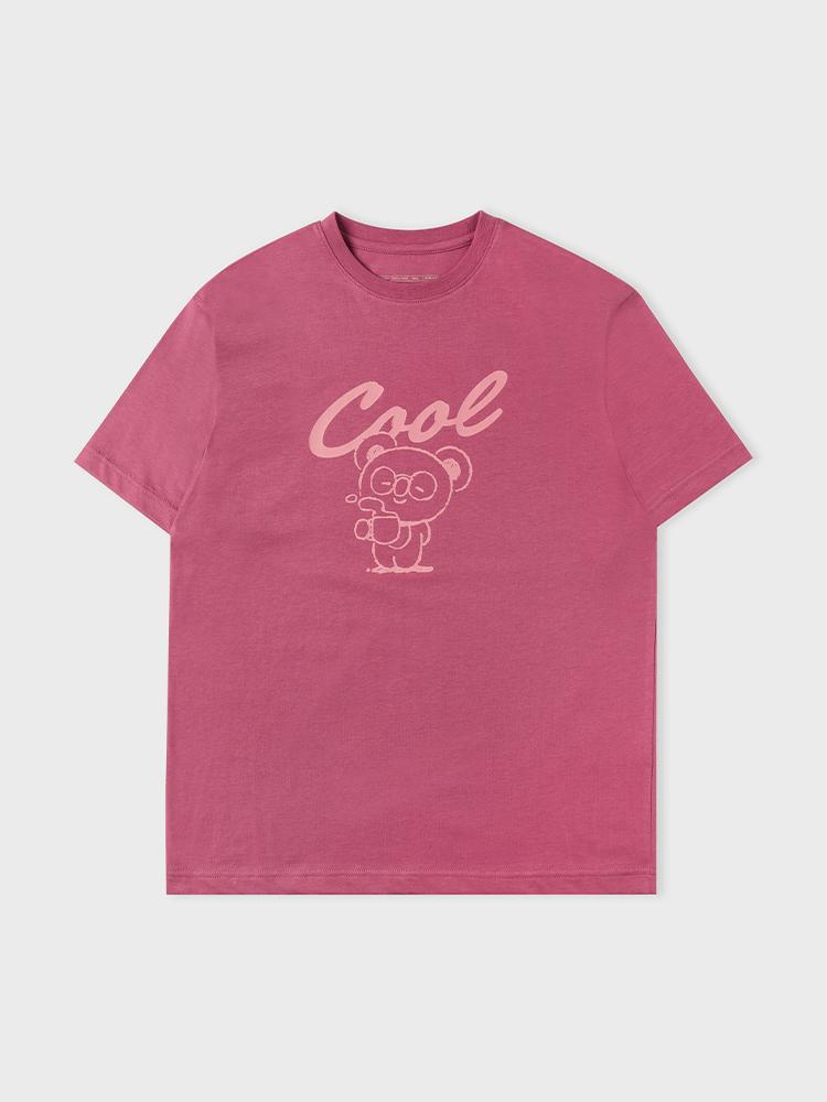 

BT21 KOYA BASIC Short Sleeve T-shirt - Indian Pink L