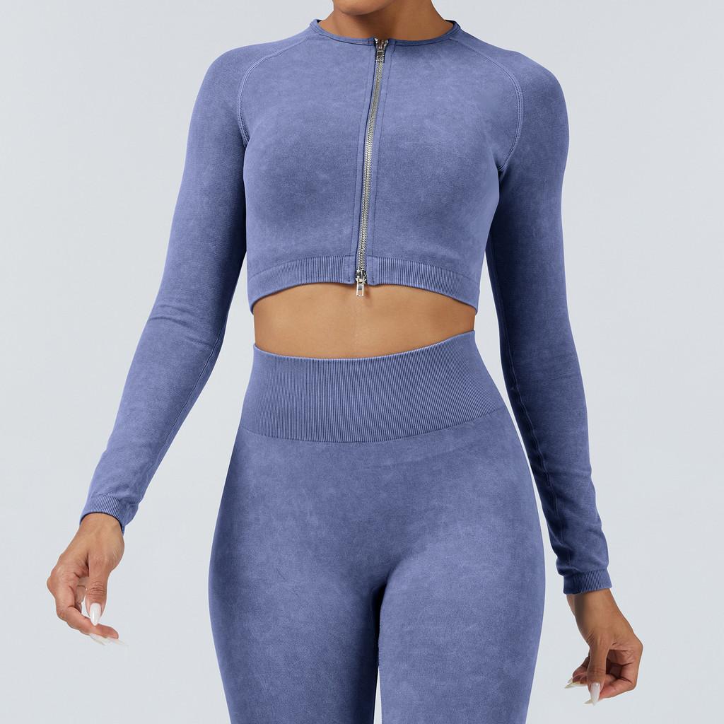 Aerobes Fitness-Set Mit Feuchtigkeitsableitendem Stoff Für Damen Laufen Und Yoga