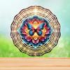 Bohemian Mandala Floral Butterfly Wind Spinner 3D Stainless Steel Metal Sculpture for Garden Outdoor Indoor Decor Gift