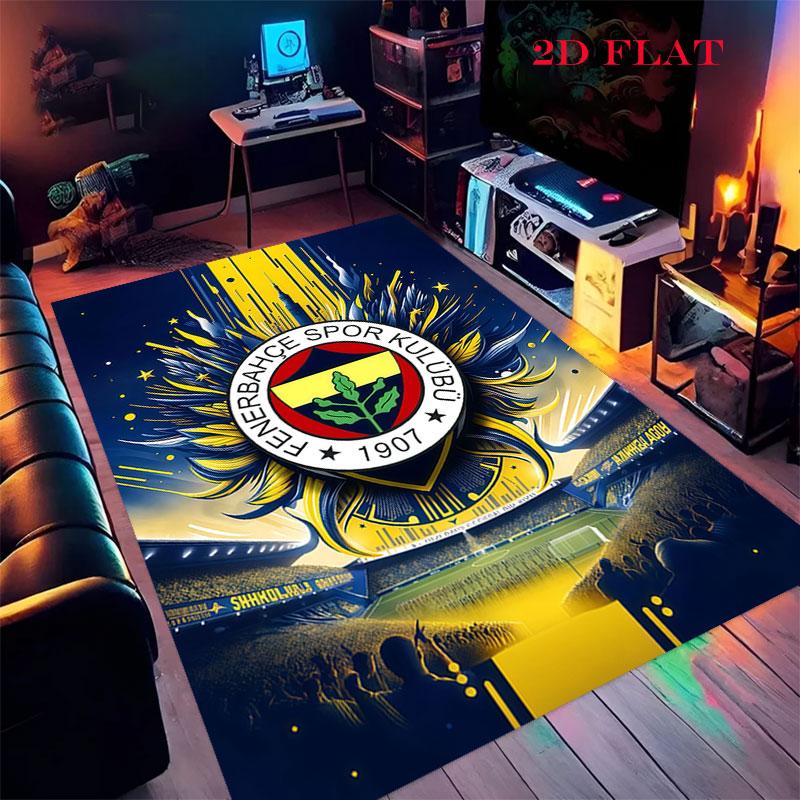 Tappeto Tappeto Orgoglio Fenerbahce per Soggiorno Camera da Letto Casa Decorazione Divano, Tappetino Antiscivolo per Giochi Bambini