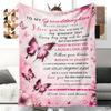 Blanket 1pc Loving Note To Granddaughter Winter Flannel Blanket Featuring Soft High-definition Digital Printing; a Modern-style Sm