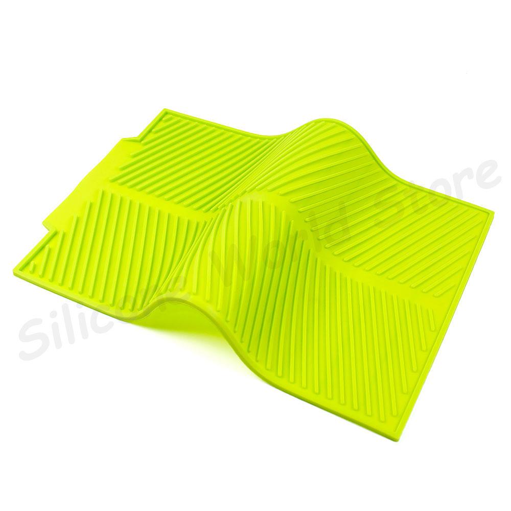 Silicone World Silicone Water Filter Mat Household Kitchen Countertop Drainage Mat Multifunctional Insulated Meal Mat Drying Pad