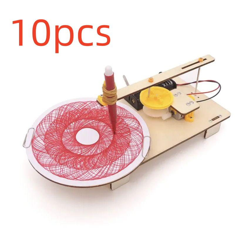 DIY Kreativer Elektrischer Holzplotter Zeichenroboter STEM Kinder Modell Automatisches Malen Wissenschaft Elektronik Bausätze Experiment Spielzeug