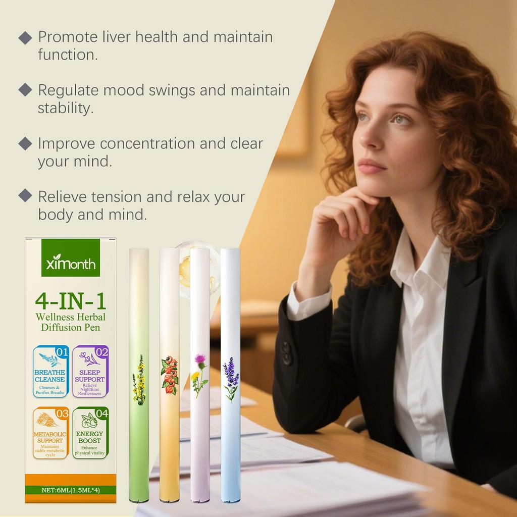 Relieving Body Fatigue Herbal Care Stick Relaxing Senses Enhancing Energy Long-Lasting Refreshing Effect Lung Cleansing Pen