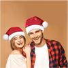 Weihnachts-Pailletten-Nikolausmütze für Erwachsene - Plüsch-Glitzer-Weihnachtsmütze für Weihnachtsfeier-Zubehör