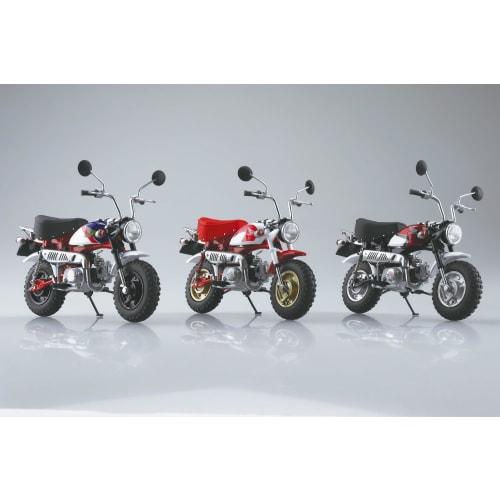 Aoshima Bunka Kyozai Skynet 1/12 Scale Complete Honda Monkey Special Shasta White x Candy Ala Moana Red Motorcycle