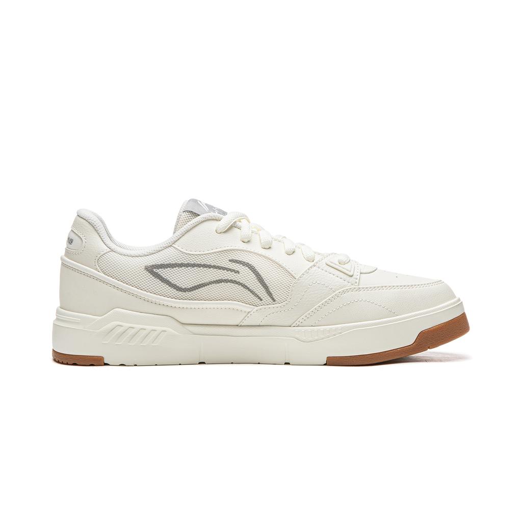 Li Ning Common 80s Skateboard Shoes Men's Low top Champagne White/Gray AGCW135-3