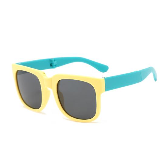 UV400 Foldable Polarized Lens Kids Sunglasses Lovely Square Frame Boys Girls Sunglasses Fashion Accessories