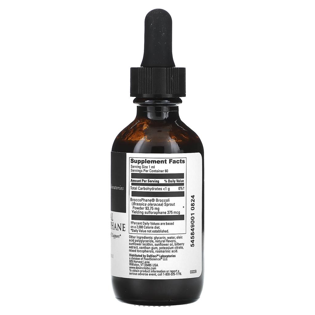 DaVinci Laboratories of Vermont, Liposomales Sulforaphan, Beere, 2 fl oz (60 ml)