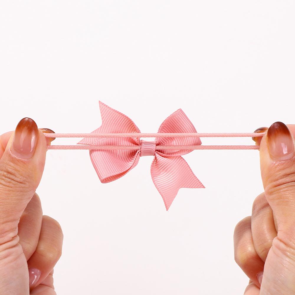 20Pcs/lot Girls Ribbon Hair Bows Rubber Band Kids Lovely Cheer Bowknot Hairband Boutique Children Headband headdress BABY BOWS