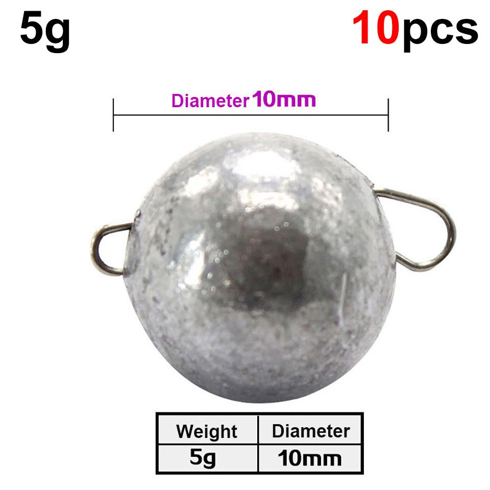 

10 шт. рыболовных грузил 2 г/3 г/4 г/5 г/6 г/7 г/8 г/10 г/12 г пуля вес джиггинг для быстрого погружения набор для глубоководной рыбалки на окуня