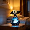Display Cabinet Glowing Sculpture USB Powered Dragon LED Light, Gothic Style Decorative Ornament, Retro Decoration Bedside Desk Lamp for Holiday