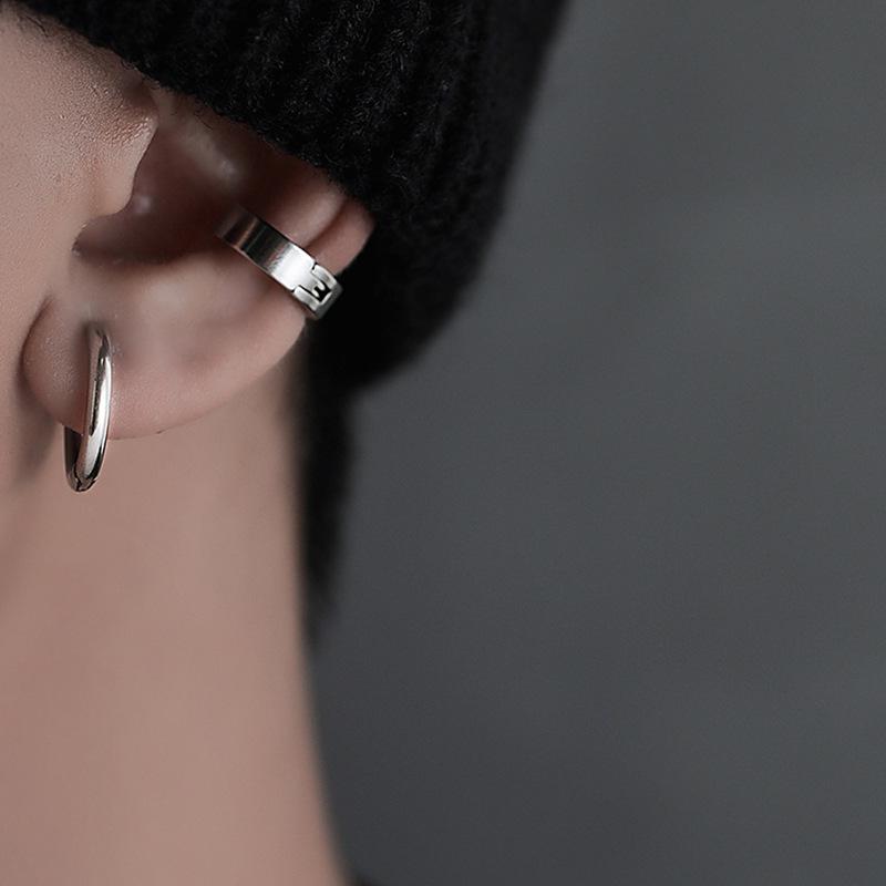 Titanstahl Nicht-Piercing Ohrclip: Trendige runde Ohrringe für Männer & Frauen