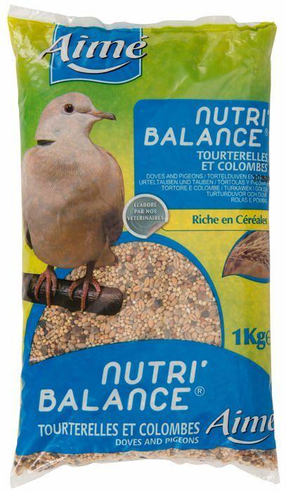 Aimé - 22 - AIME Nourriture Pour Tourterelles Et Colombes, NUTRI'BALANCE Repas Pour Tourterelles Et Colombes, Sac De 1KG