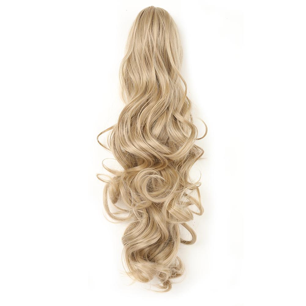 Claw Clip Ponytail Extension 18"&24 Clip In Wavy Synthetic Ponytail Hair Extensions Long Pony Tails for Women Extensions