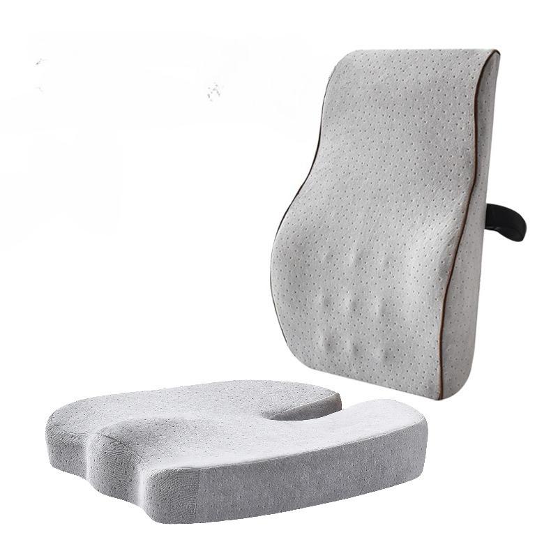Office Sedentary Relief Set Seat Waist Cushion Chair Back Pillow Ergonomic Comfortable Lumbar Support Essential Aid