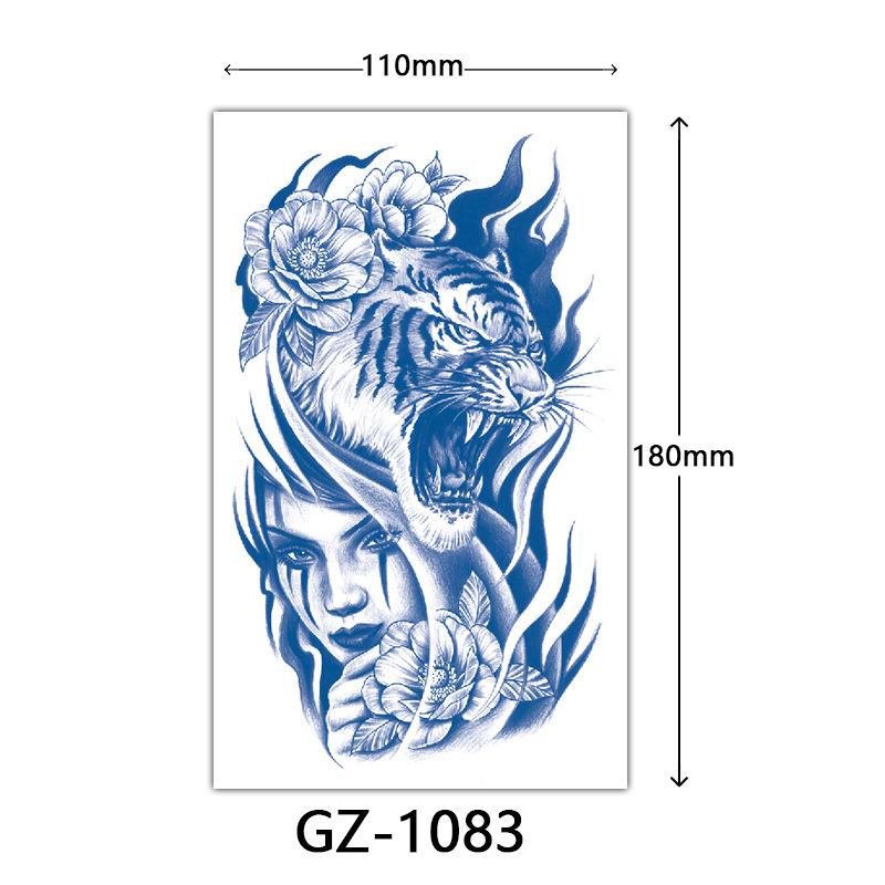 Juice Tattoo Stickers, Herbal Tattoo Stickers, Semi-Permanent English Letter Tattoo Stickers Tattoo