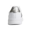 Adidas Breaknet 2.0 Leather Slip Resistant Lightweight Low Top Skate Shoes Women Sneakers White Silver HP9440