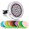 1pc Refillable Car Air Freshener Smell Perfume Diffuser Clip Auto Vent Essential Oil Stainless Steel Locket Interior Accessories
