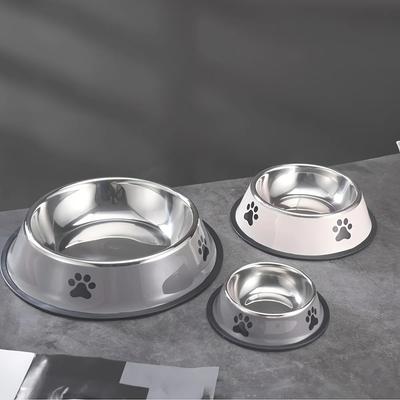 1 Stück Edelstahl Haustierbedarf Schüssel Katze Schüssel Hundenapf Mehrfachspezifikation Fallschutz Futterfütterung
