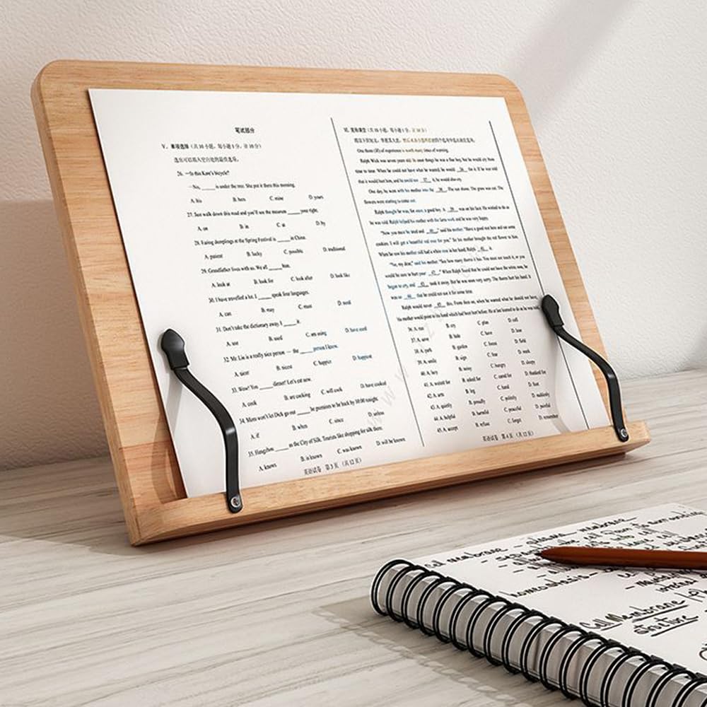 Raatel Book Wooden Tabletop Reading Tablet Tablet Body Reading Adjustable Angle Stand, Stand, Stand, iPad, PC, Stand, Stand,