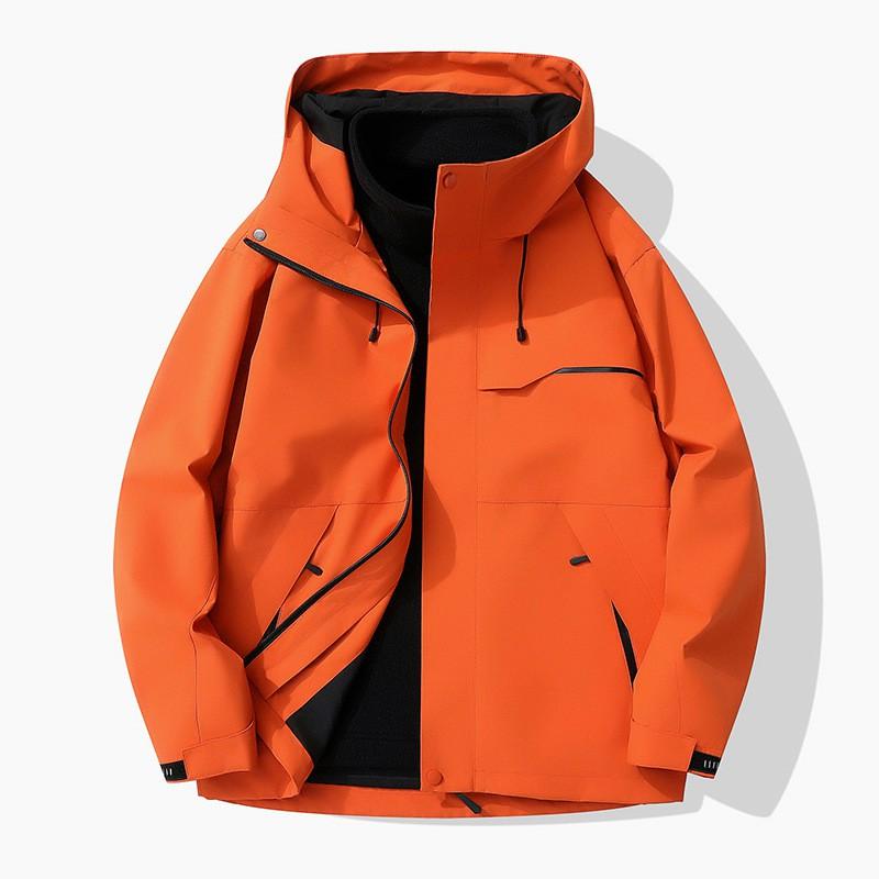 Men Women 3-in-1 Waterproof Windproof Hiking Jacket With Removable Inner Layer Outdoor Shell Coat
