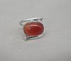 Carnelian Sterling Silver Ring Handmade July Birthstone Jewelry Gemstone Gift for Women