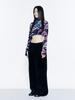 VEGAN TIGER Print Velvet Crop Top (Blackpink)