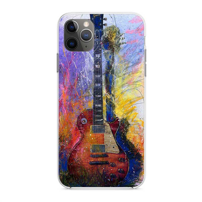 Guitar Music Soft Mobile Phone Covers For IPhone X XS MAX SE 2020 XR 11 11Pro 12 Mini Shell 8 7 6 6S Plus Transparent TPU Case