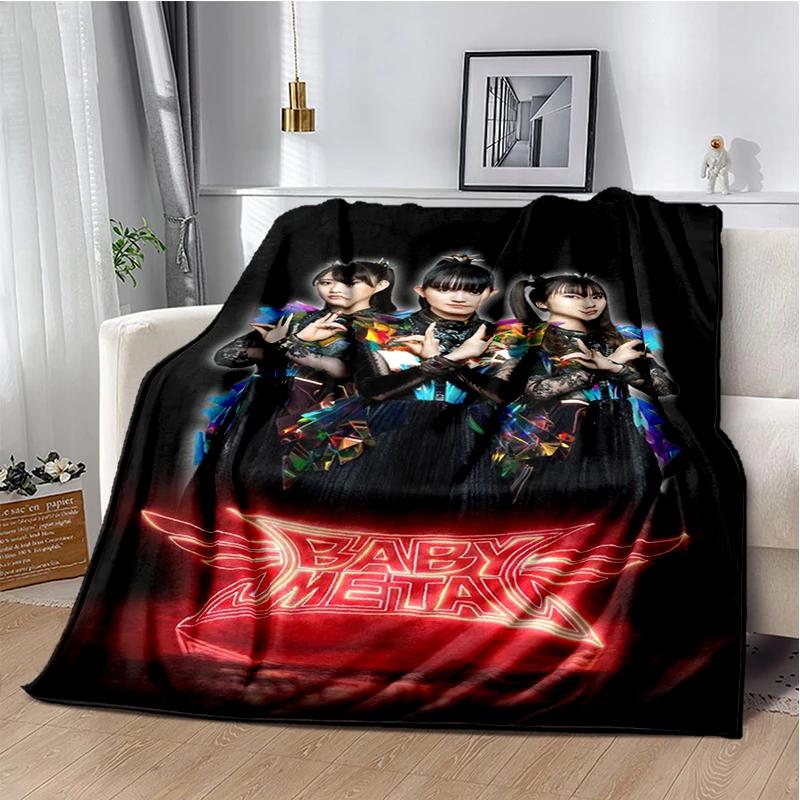 Japanese idol group babymetal combination Throws Blanket Sofa Hiking Picnic Bed Fashion Super Soft Flannel Blanket birthday gift