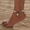 Bohemia Shell Women‘s Anklet Colorful Rice Beads Handmade Braided Rope Bracelet On Leg Beach Barefoot Sandal Leg Chain Jewelry