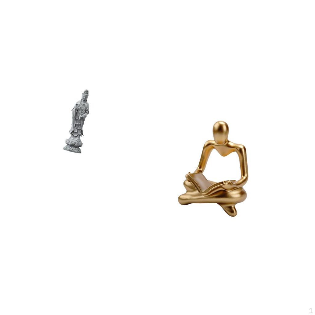 Guan Yin Abstract Thinker Stone Sculpture Feng Shui Collection Chinese Female Buddha Creative
