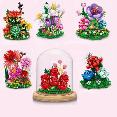 2022 creativitate flori nemuritoare flori plante suculente blocuri de construcție cărămizi model jucării pentru copii compatibile cu Lego