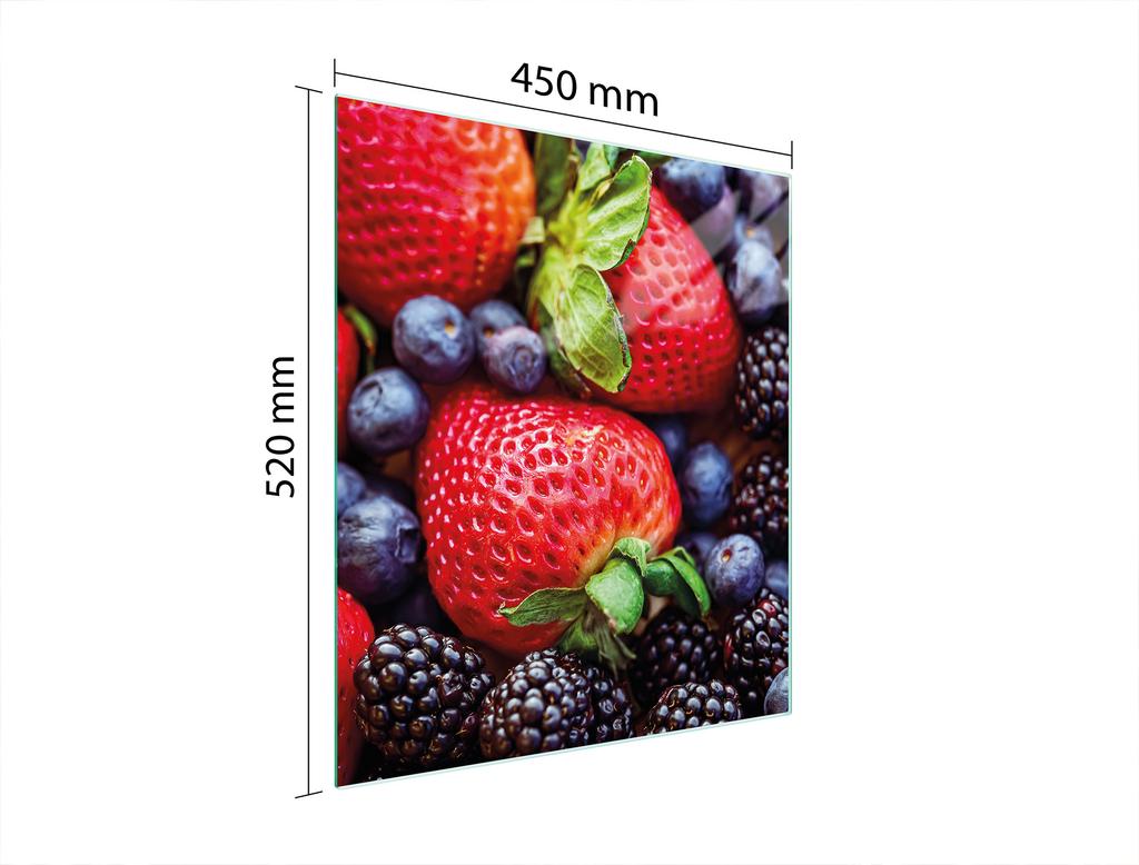 GLAS-SCHNEIDEBRETT 45x52 ERDBEEREN