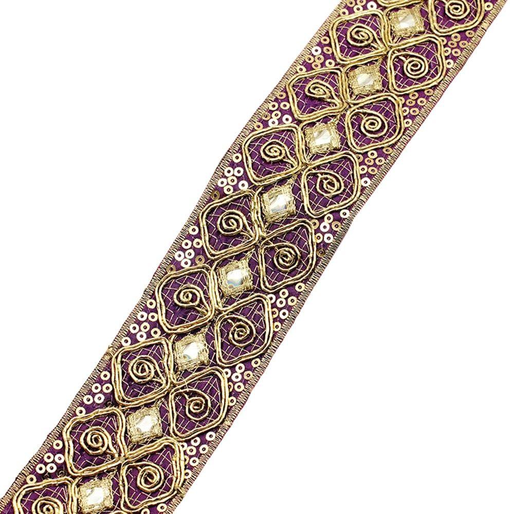 4.5cm Wide Ethnic Lace Ribbon 10 Yards Sequin Lace Ribbon DIY Clothing Accessories Clothing Collar