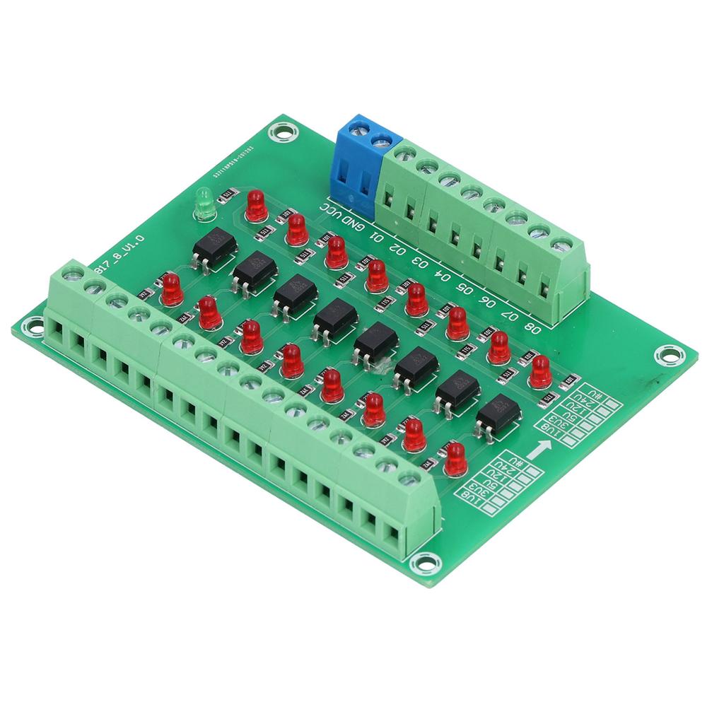 Optical Isolation Module 24V to 5V 8 Channel Optocoupler PLC Signal Converter Board