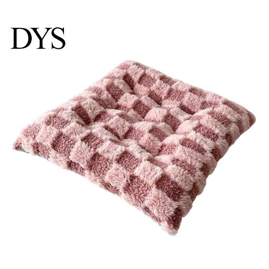 Warm Dining Chair Cushion Square Plush with Ties, Buffalo Check Plaid Seat Cushion, High Resilience Fiber Fluffy Non Slip Pad for Office Collapse Desk